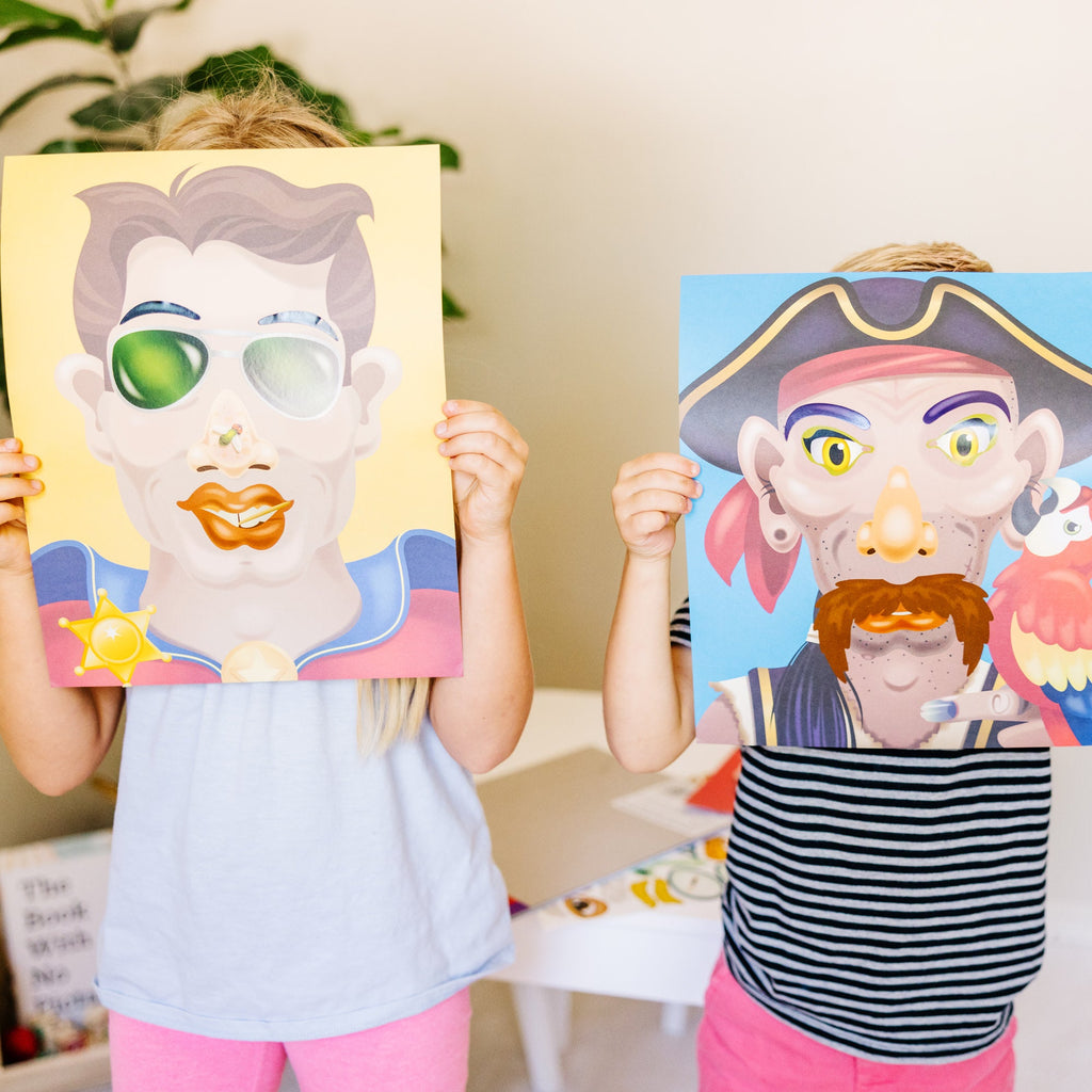Make-a-Face Sticker Pad - Crazy Characters