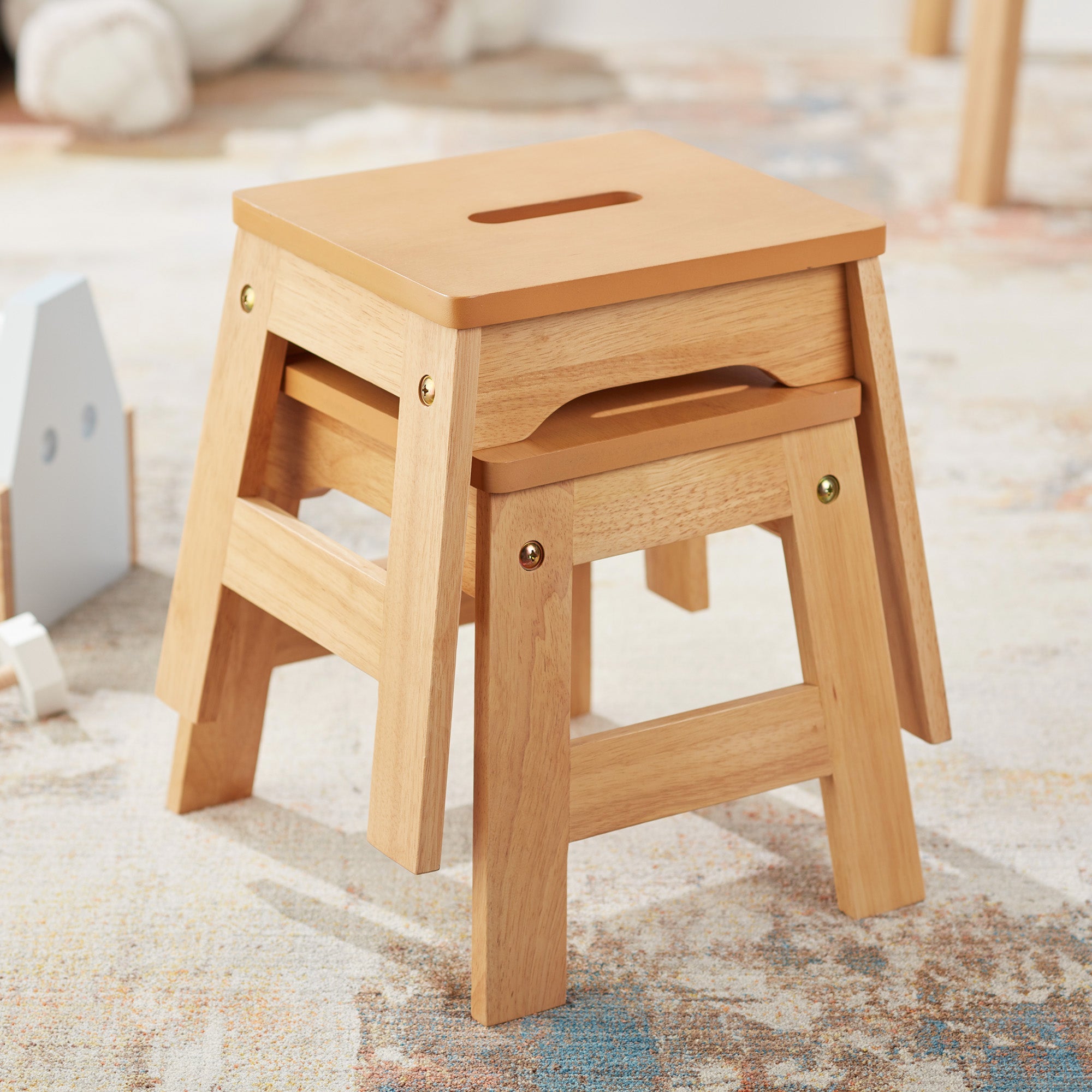 Wooden Stools  – Set of 2