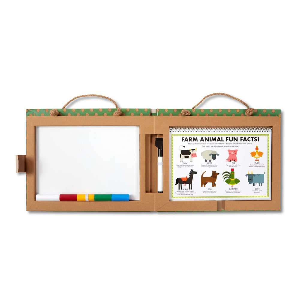 Natural Play: Play, Draw, Create Reusable Drawing & Magnet Kit – Farm
