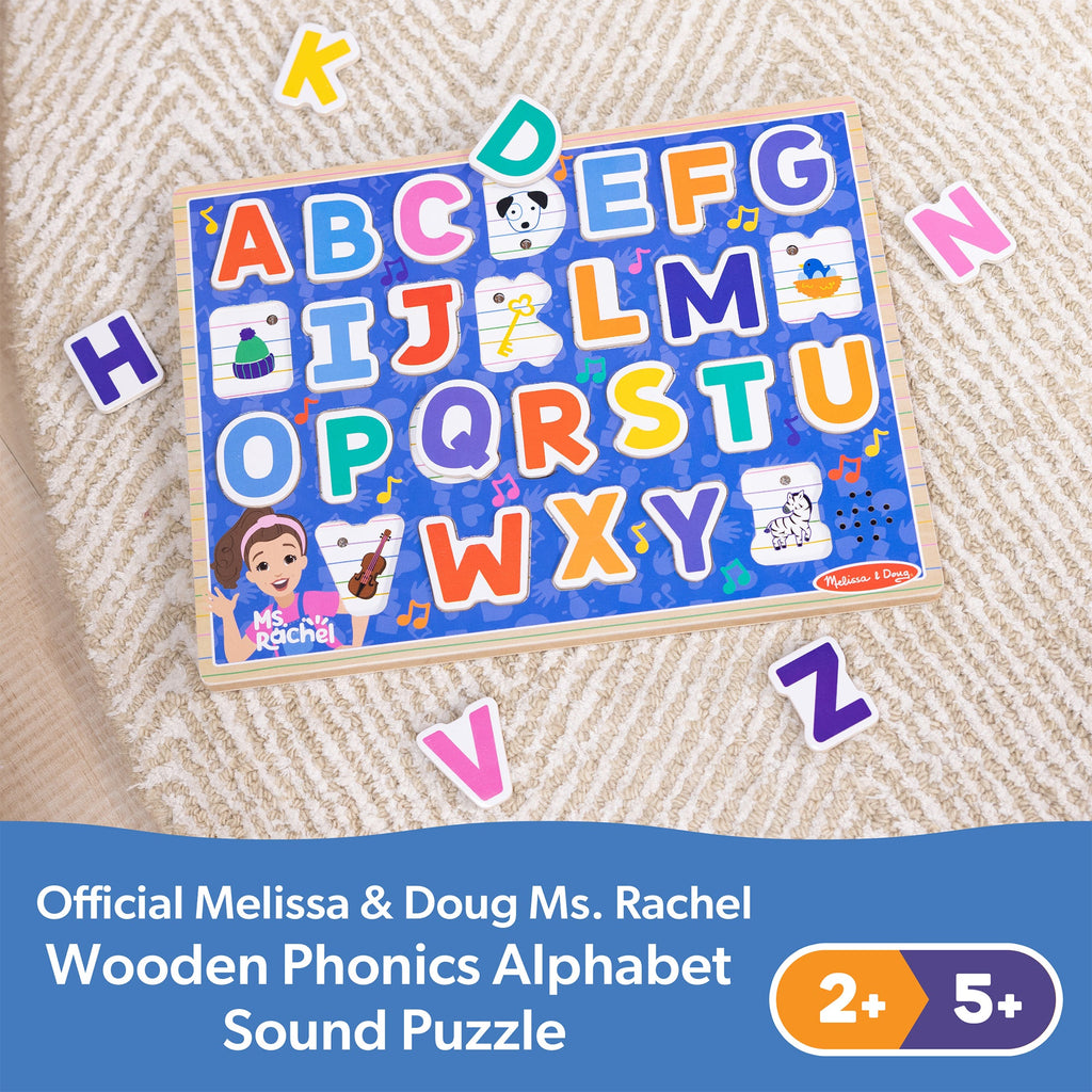 Ms. Rachel™ Wooden Phonics Alphabet Sound Puzzle - 26 Pieces