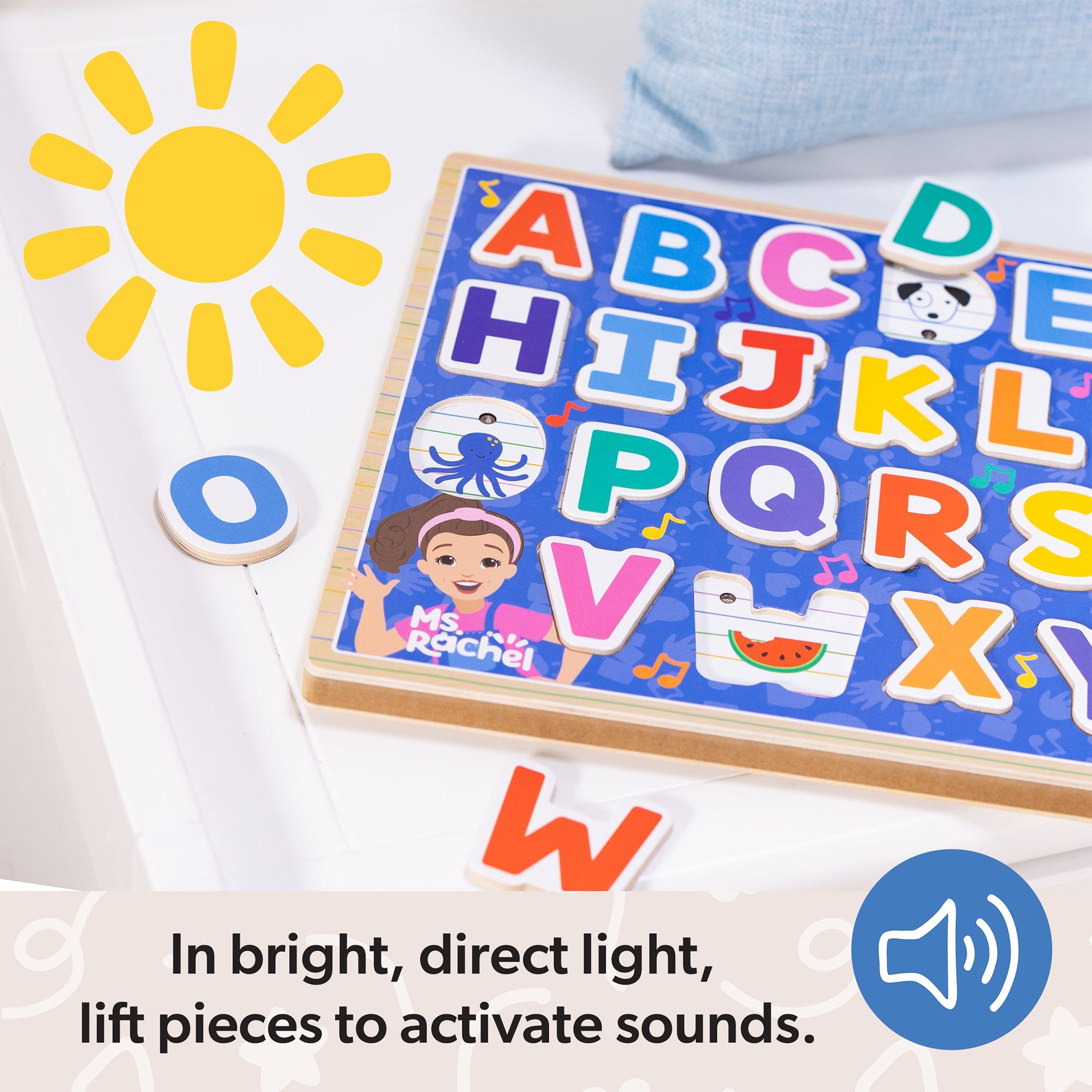 Ms. Rachel™ Wooden Phonics Alphabet Sound Puzzle - 26 Pieces