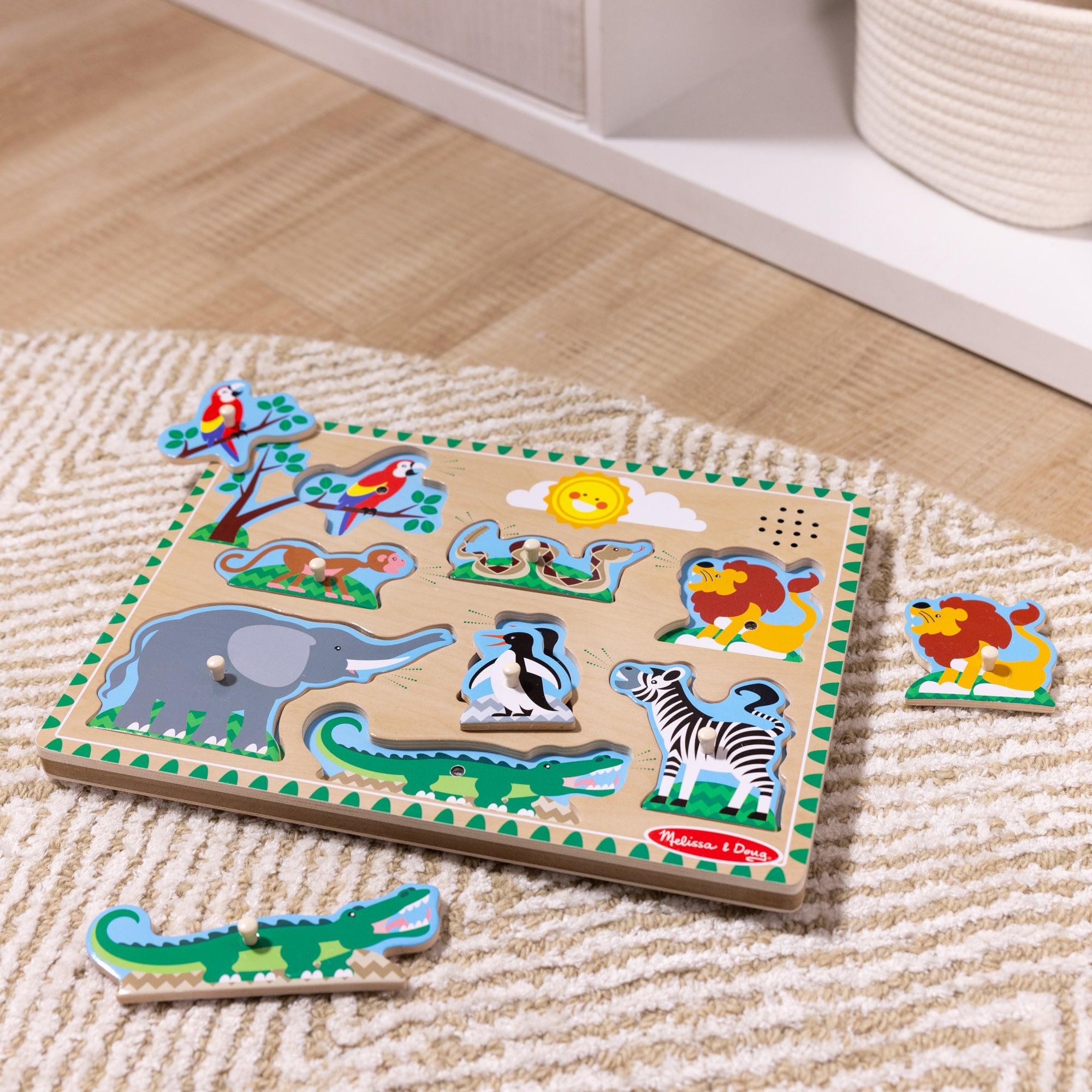 Zoo Animals Sound Puzzle - 8 Pieces