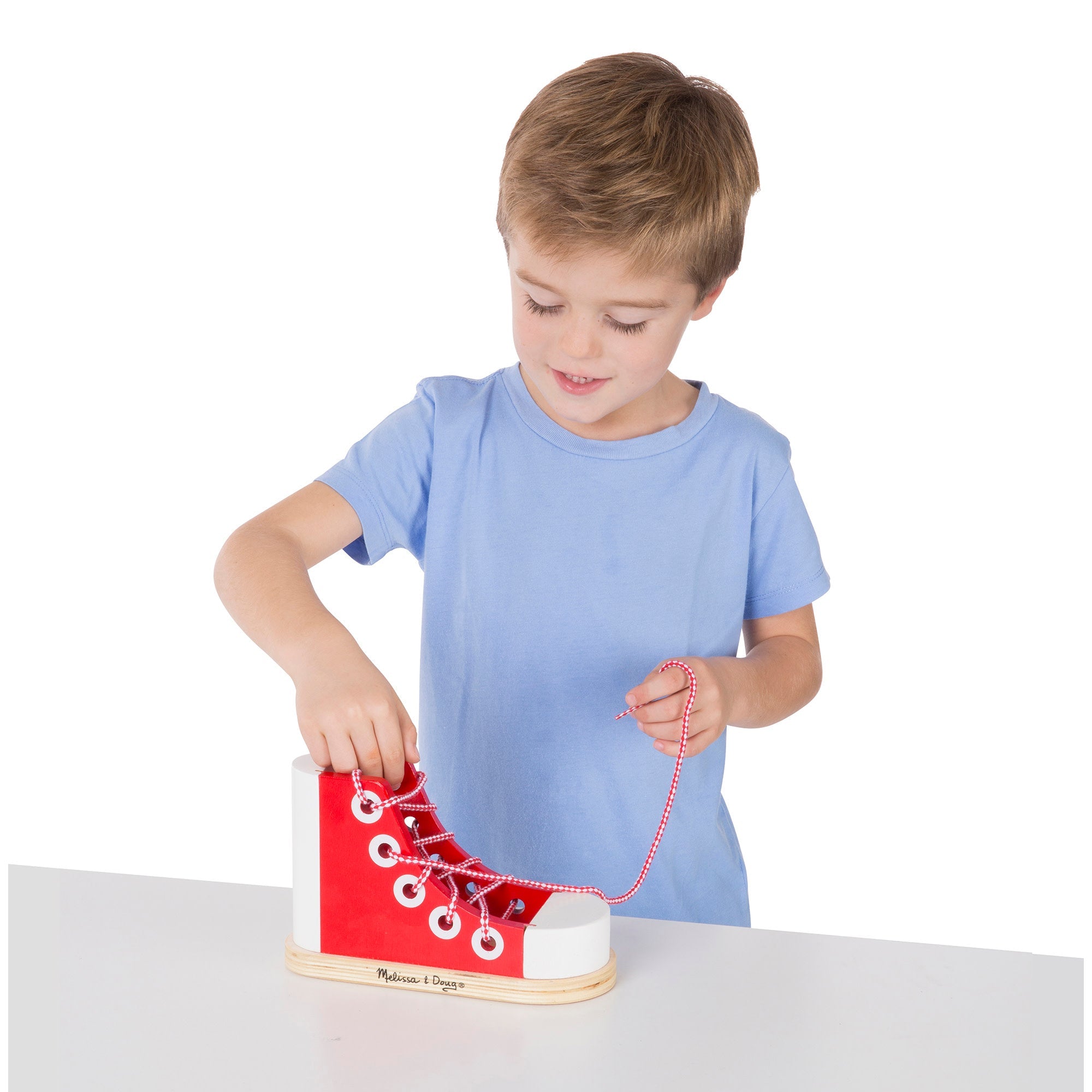 Wooden Lacing Shoe