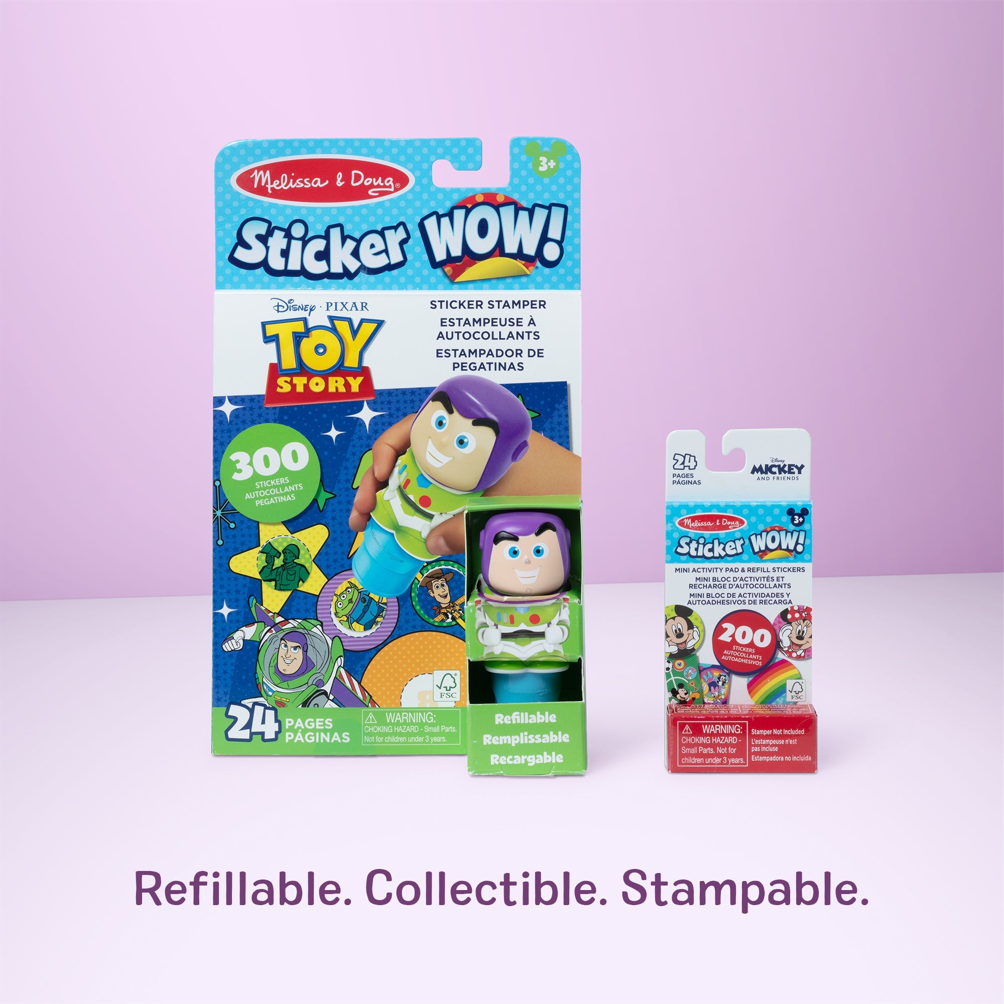 Sticker WOW!™ Disney Toy Story Buzz Lightyear Bundle: Activity Pad & Sticker Stamper + Mini Activity Pad and 200 Refill Stickers