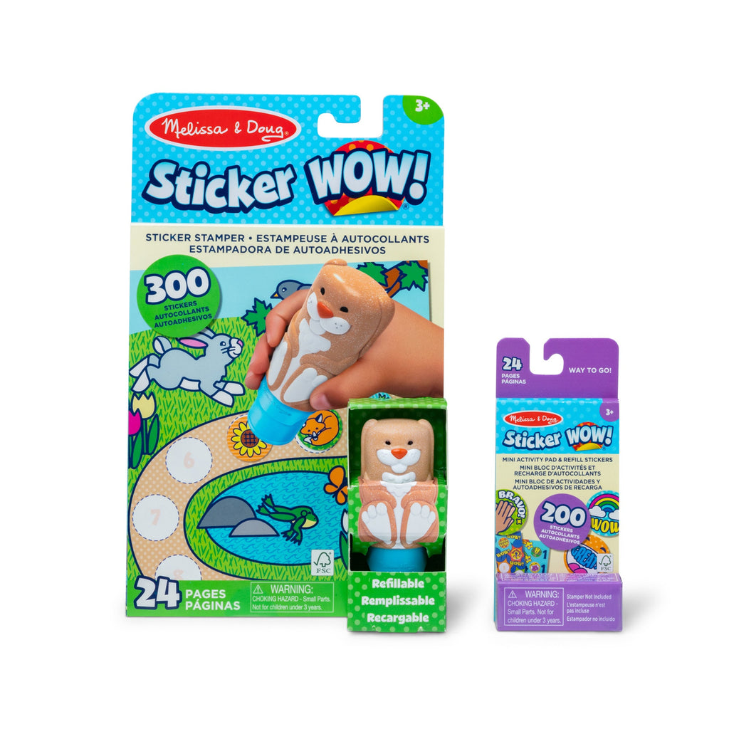 Sticker WOW!™Bunny Bundle: Activity Pad & Sticker Stamper + Mini Activity Pad and 200 Refill Stickers