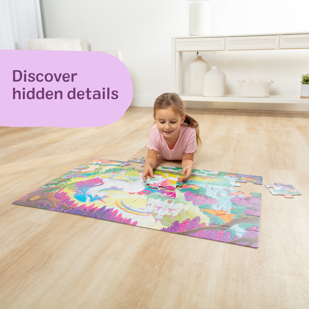 Glow-in-the-Dark Unicorn Floor Puzzle - 48 Pieces