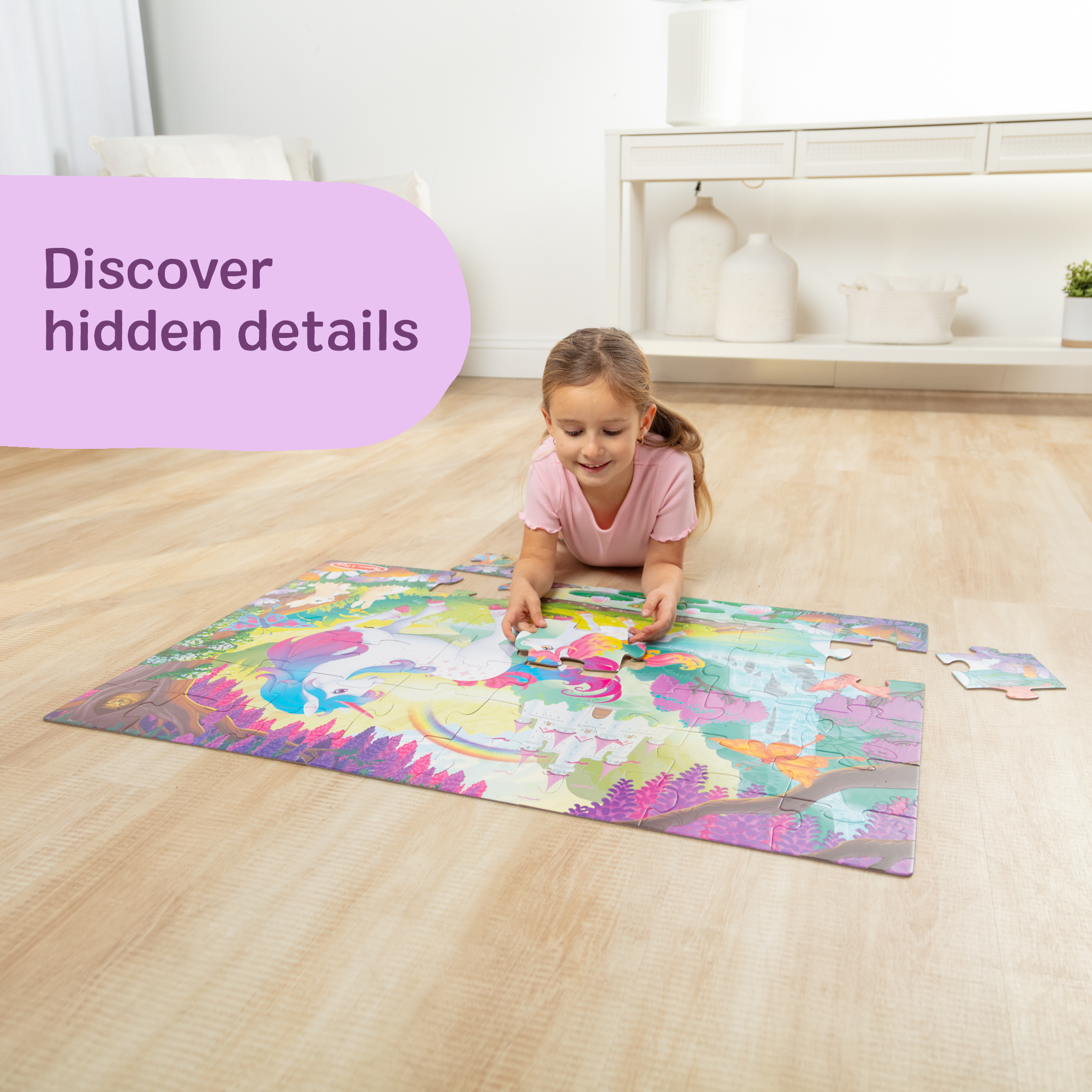 Glow-in-the-Dark Unicorn Floor Puzzle - 48 Pieces