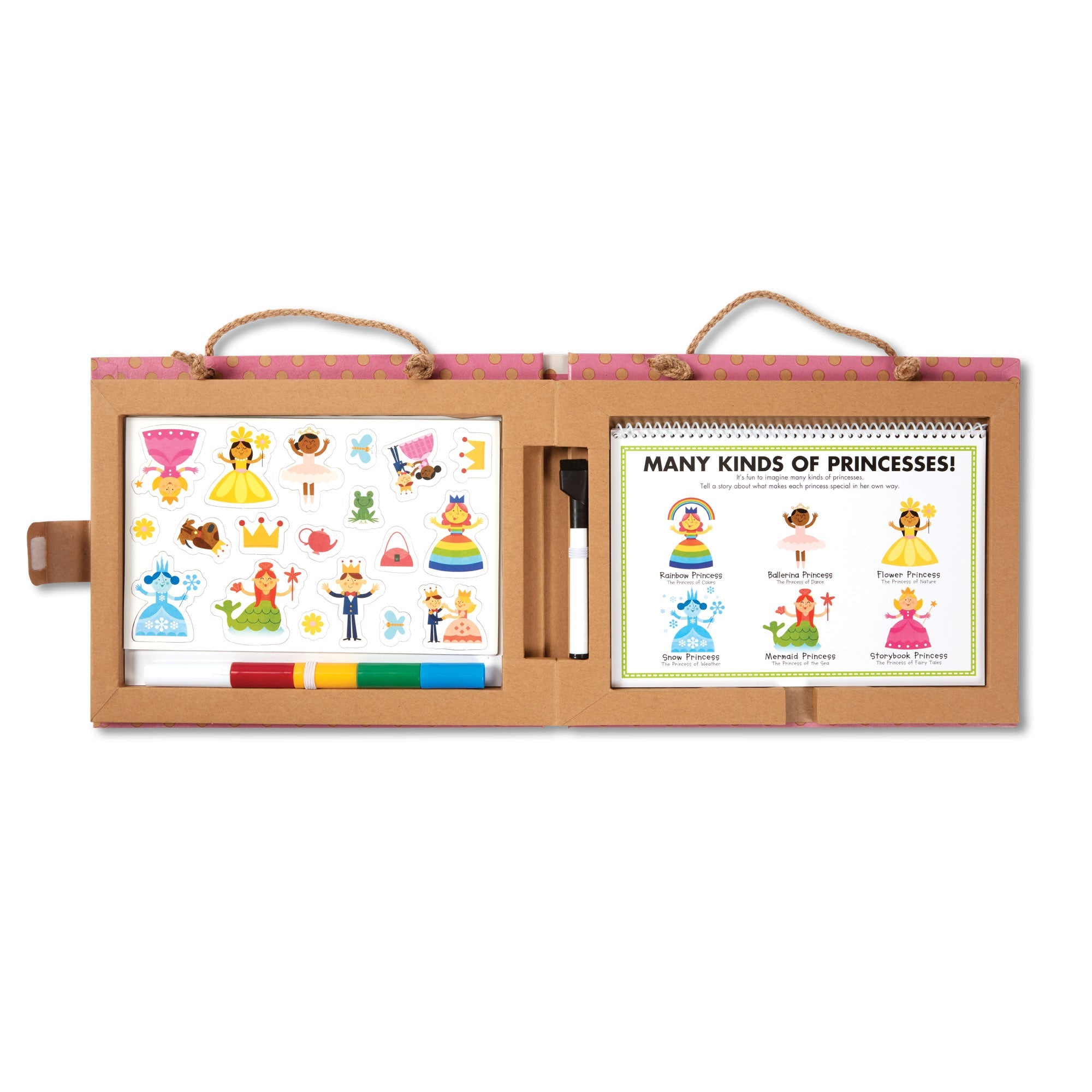 Natural Play: Play, Draw, Create Reusable Drawing & Magnet Kit – Princesses
