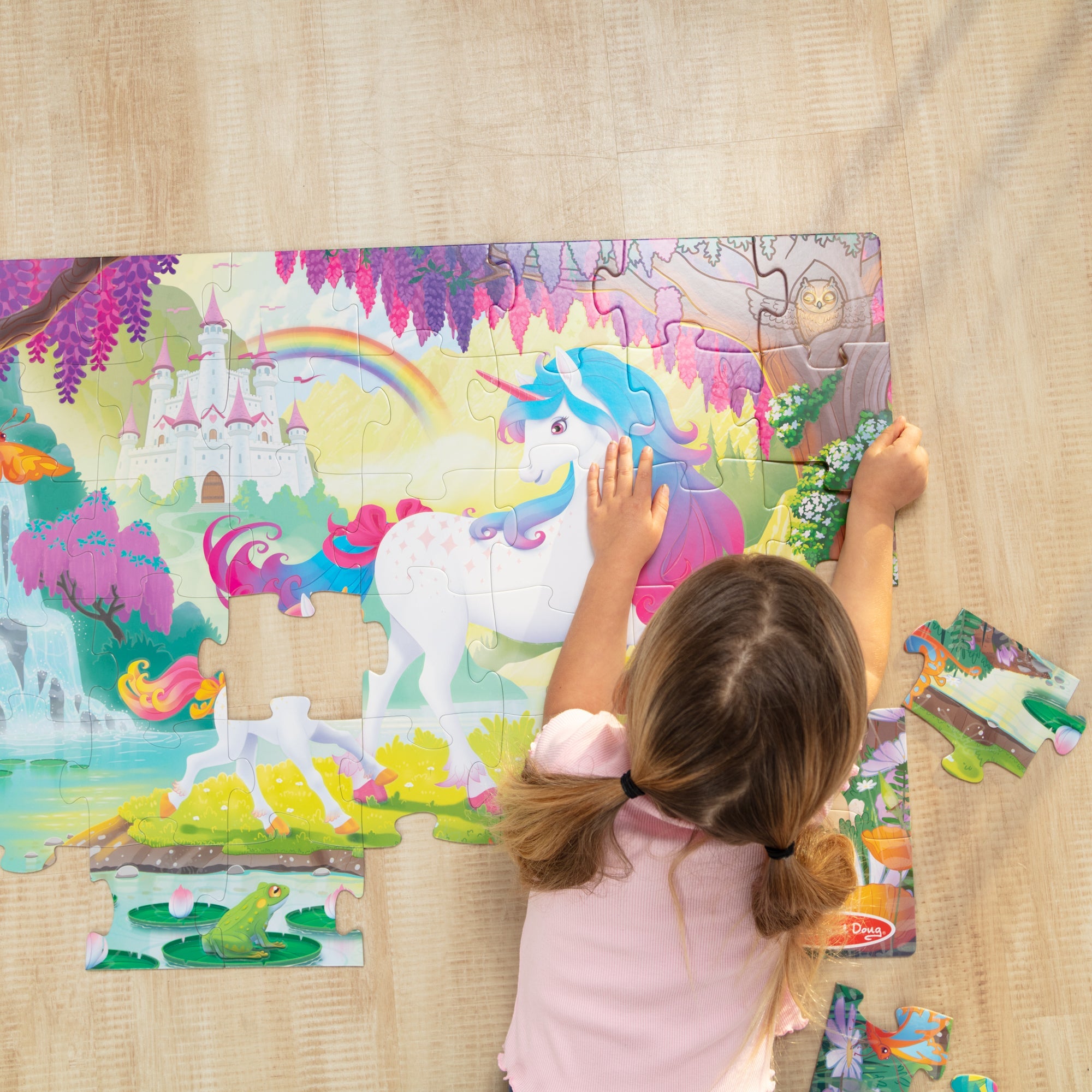 Glow-in-the-Dark Unicorn Floor Puzzle - 48 Pieces