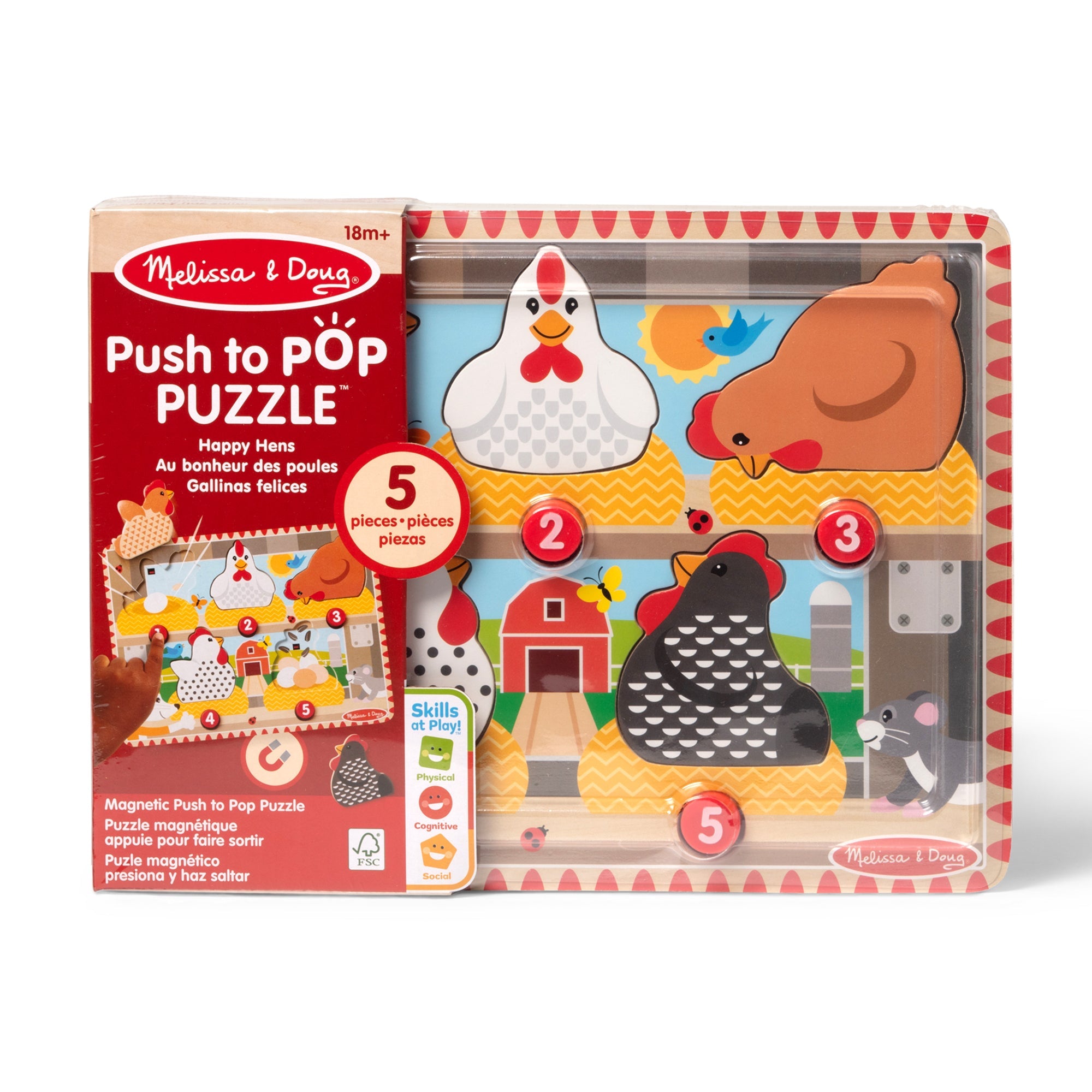 Happy Hens Push to Pop Puzzle