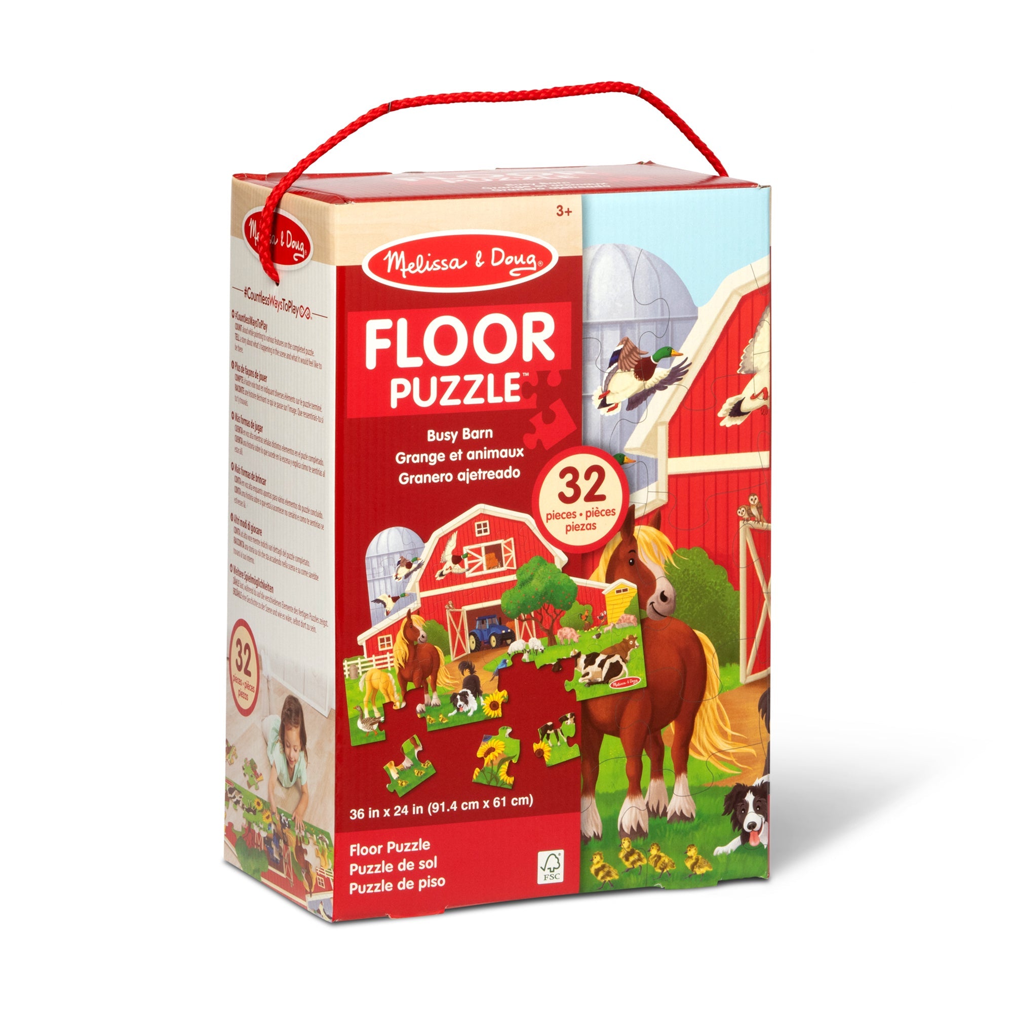 Busy Barn Shaped Floor Puzzle - 32 Pieces
