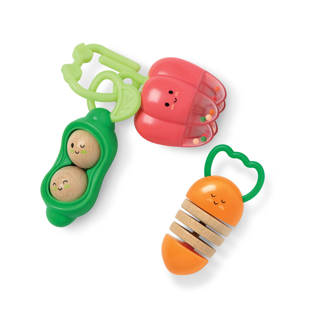 Farmers Market Veggie Rattles Trio