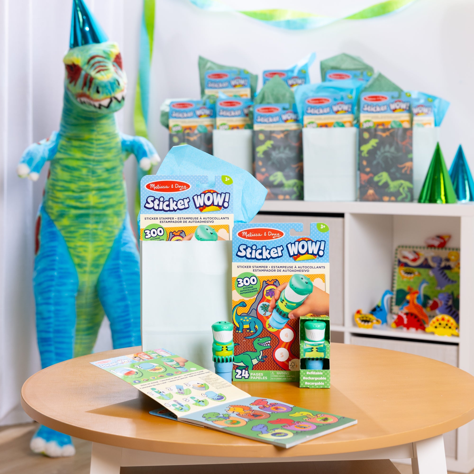 Sticker WOW!™ Activity Pad & Sticker Stamper 12-PACK  - Dinosaur