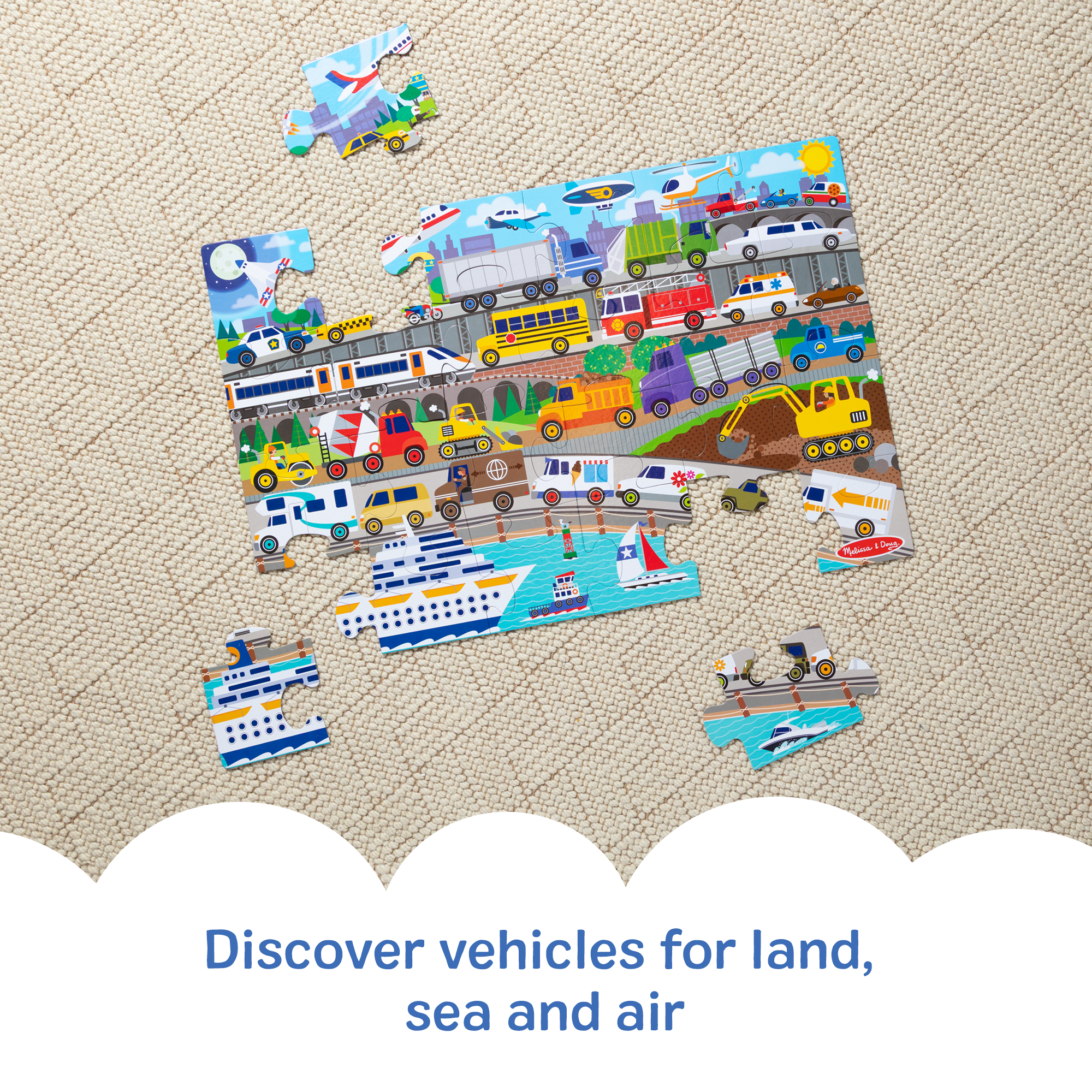Traffic Jam Floor Puzzle - 24 Pieces