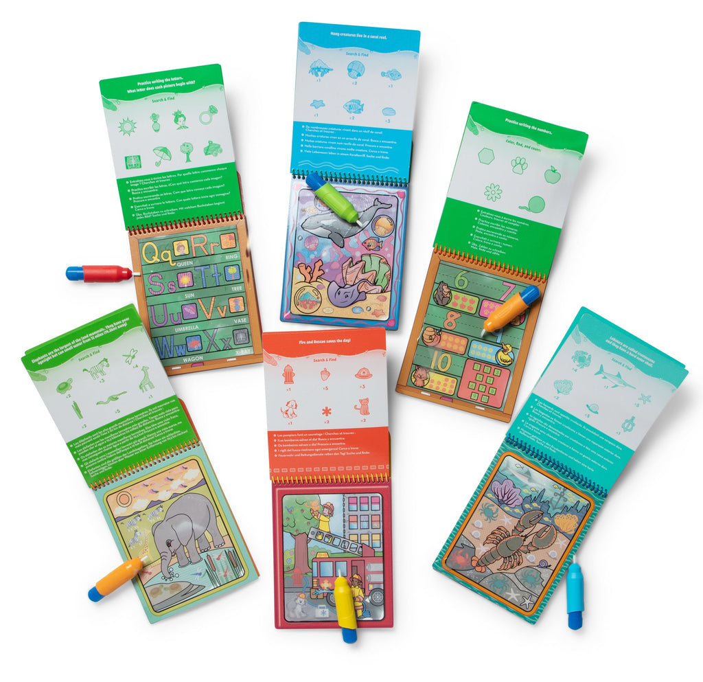 Water WOW! 6-Pack – Animals, Vehicles, Alphabet, Numbers, Safari, Under the Sea
