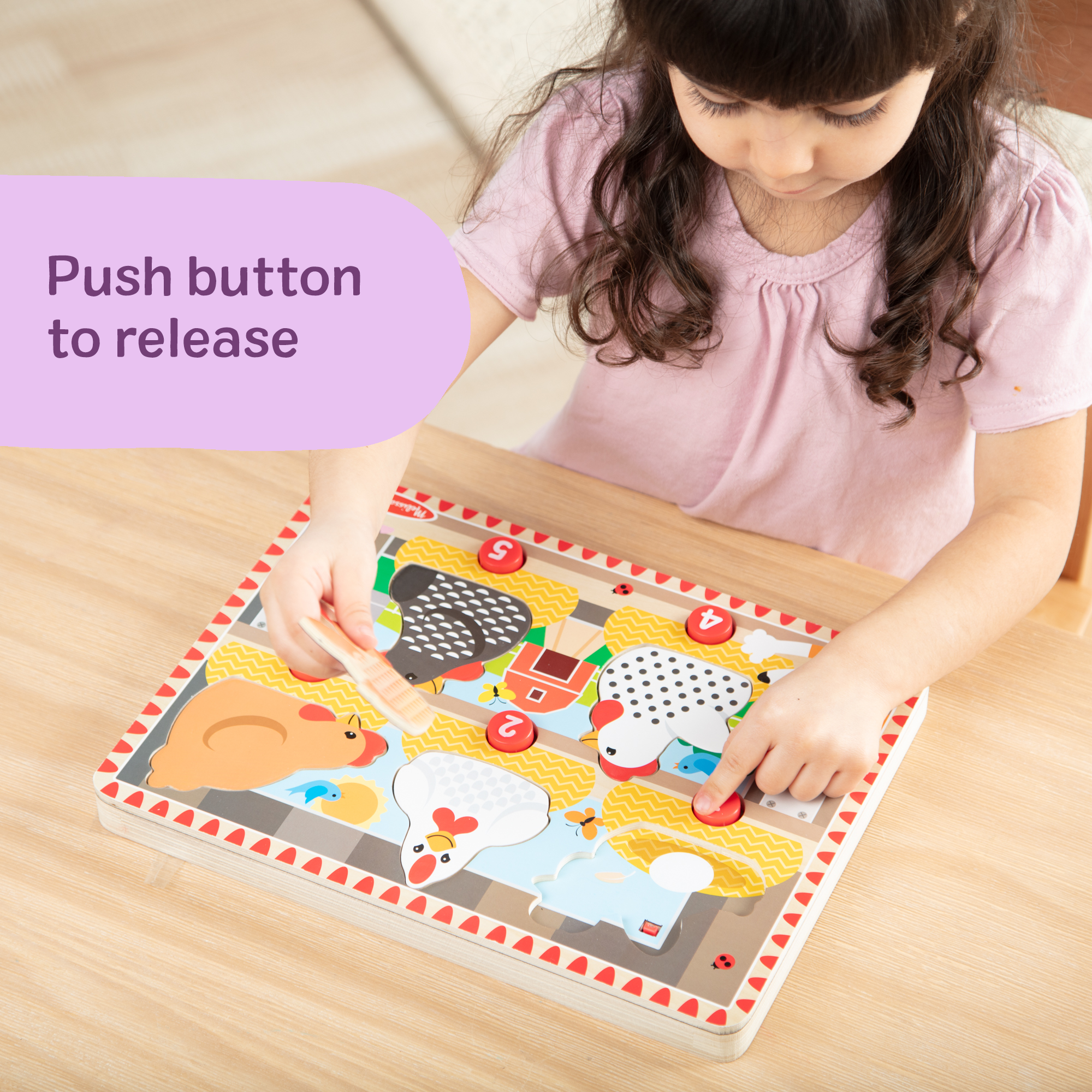 Happy Hens Push to Pop Puzzle