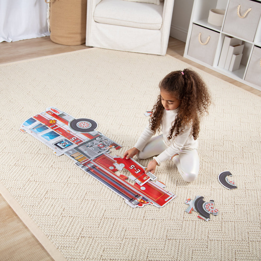 Giant Fire Truck Floor Puzzle - 24 Pieces