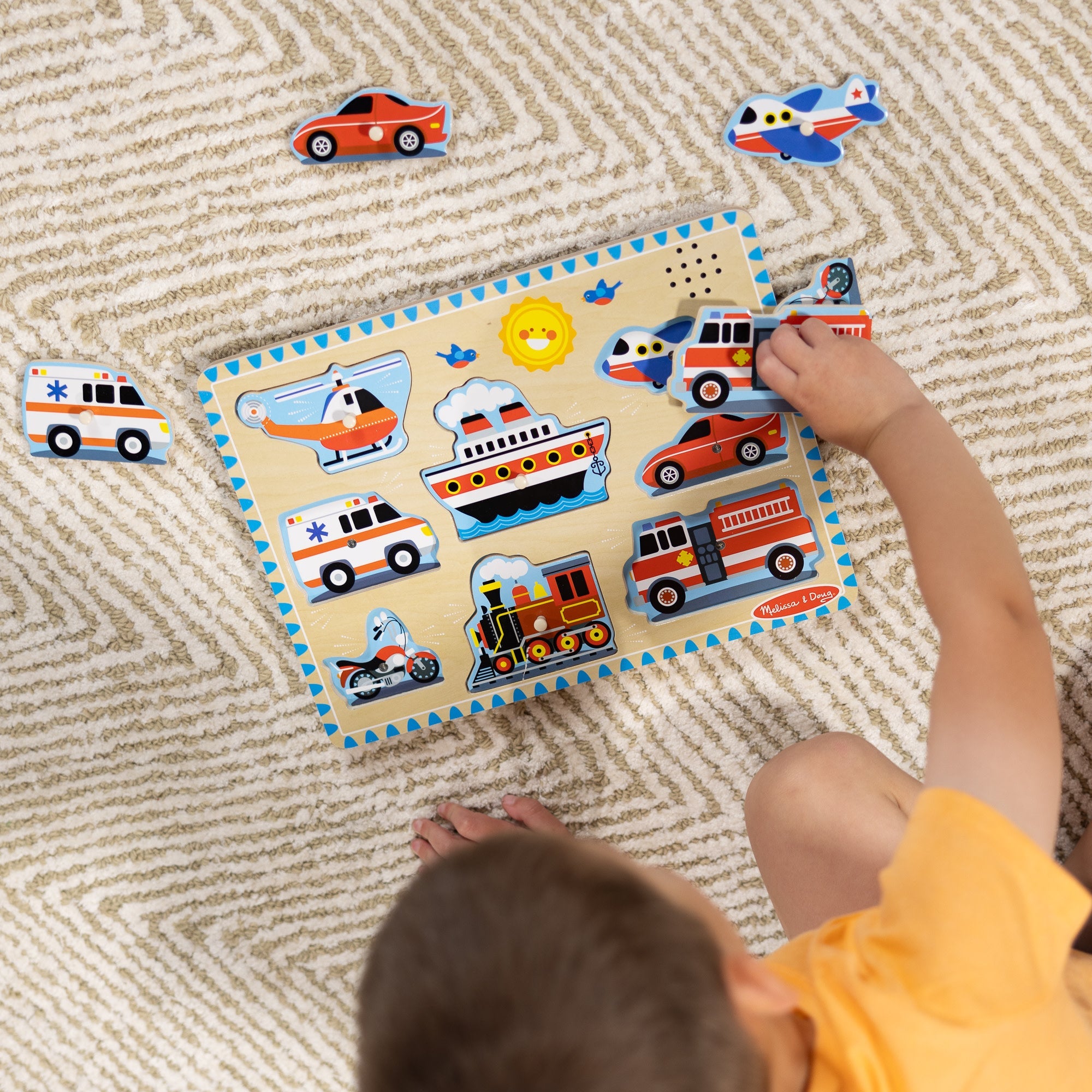Wooden Sound Puzzle 2-Pack – Farm Animals, Vehicles