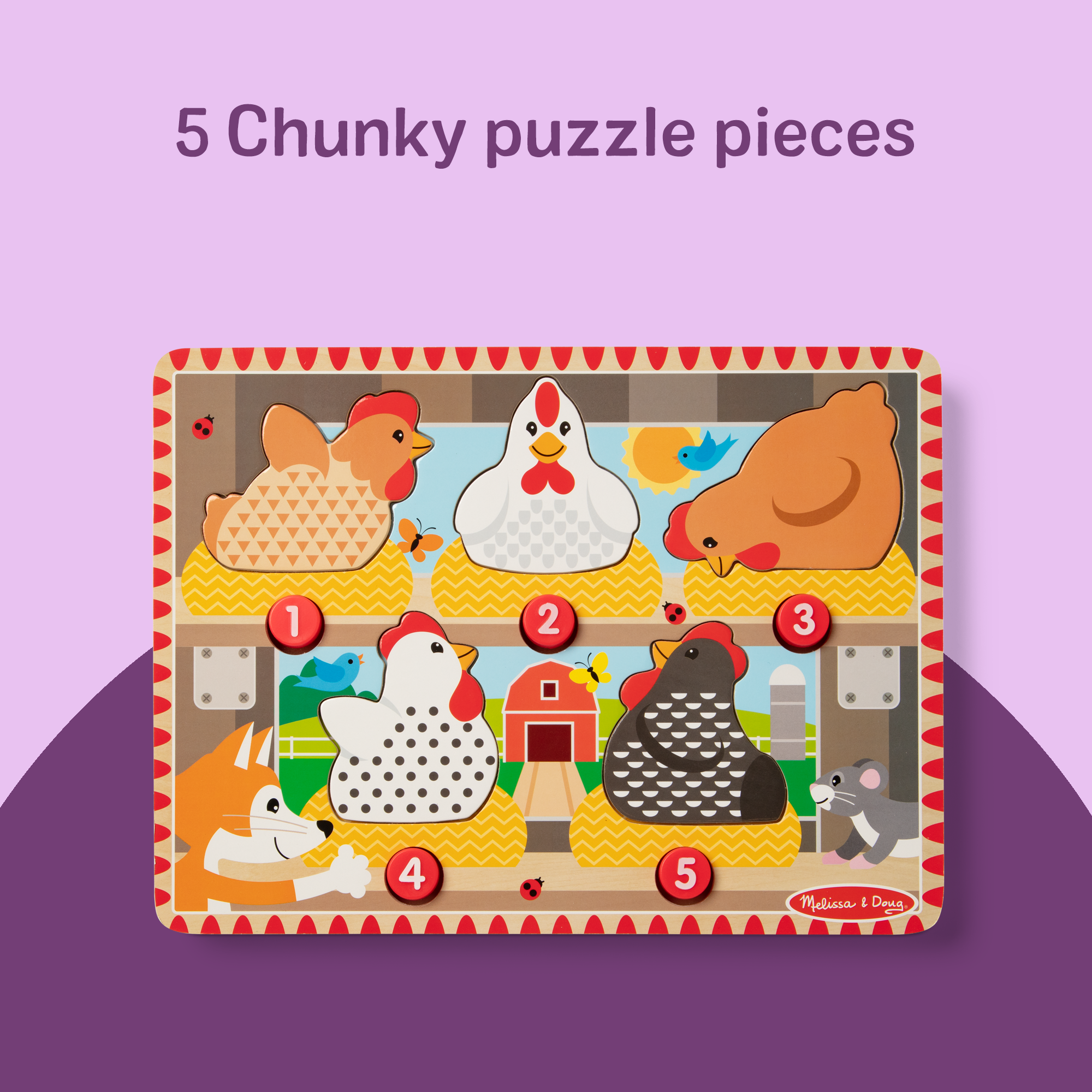 Happy Hens Push to Pop Puzzle