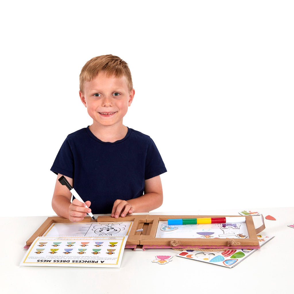Natural Play: Play, Draw, Create Reusable Drawing & Magnet Kit – Princesses