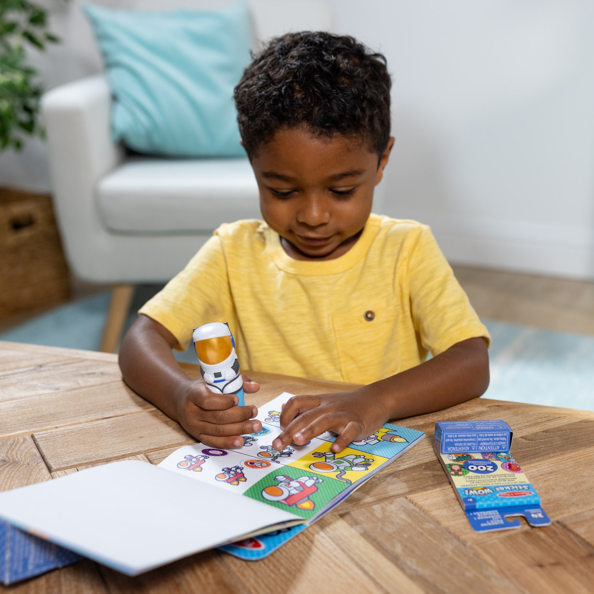 Sticker WOW!™ Astronaut Bundle: Activity Pad & Sticker Stamper + Mini Activity Pad and 200 Refill Stickers