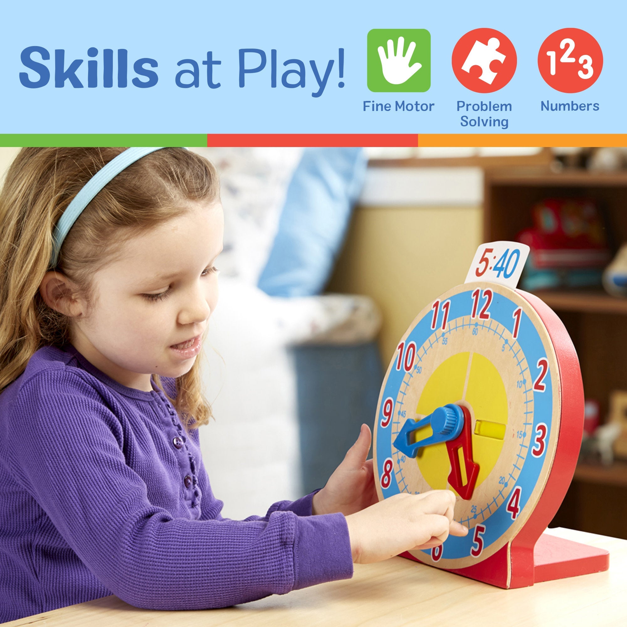 Turn & Tell Wooden Clock
