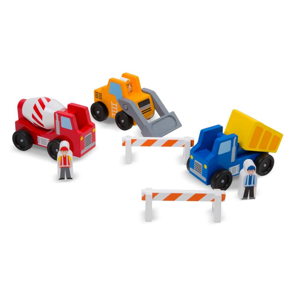 Classic Wooden Toy Construction Vehicle Set
