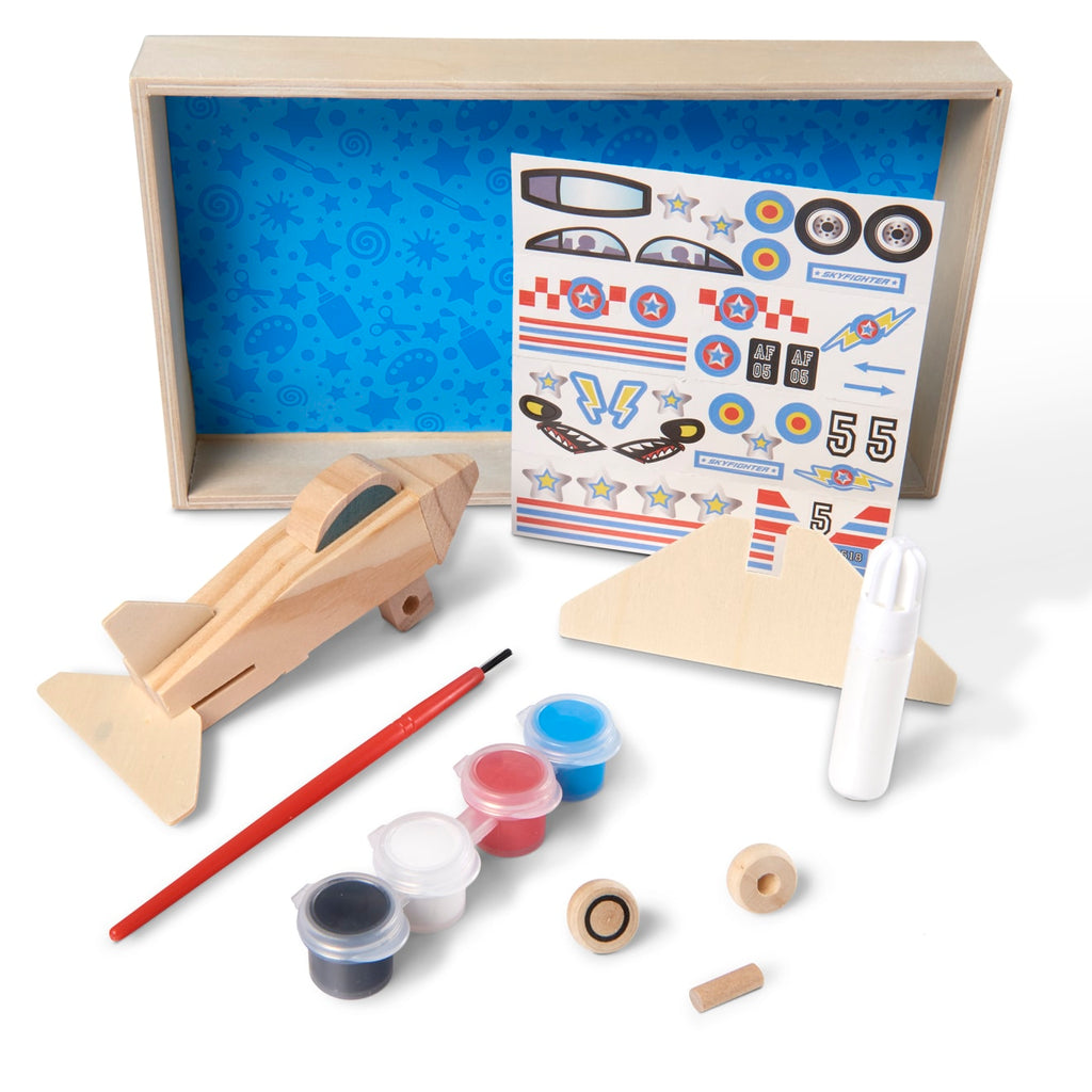 Decorate-Your-Own Wooden Plane