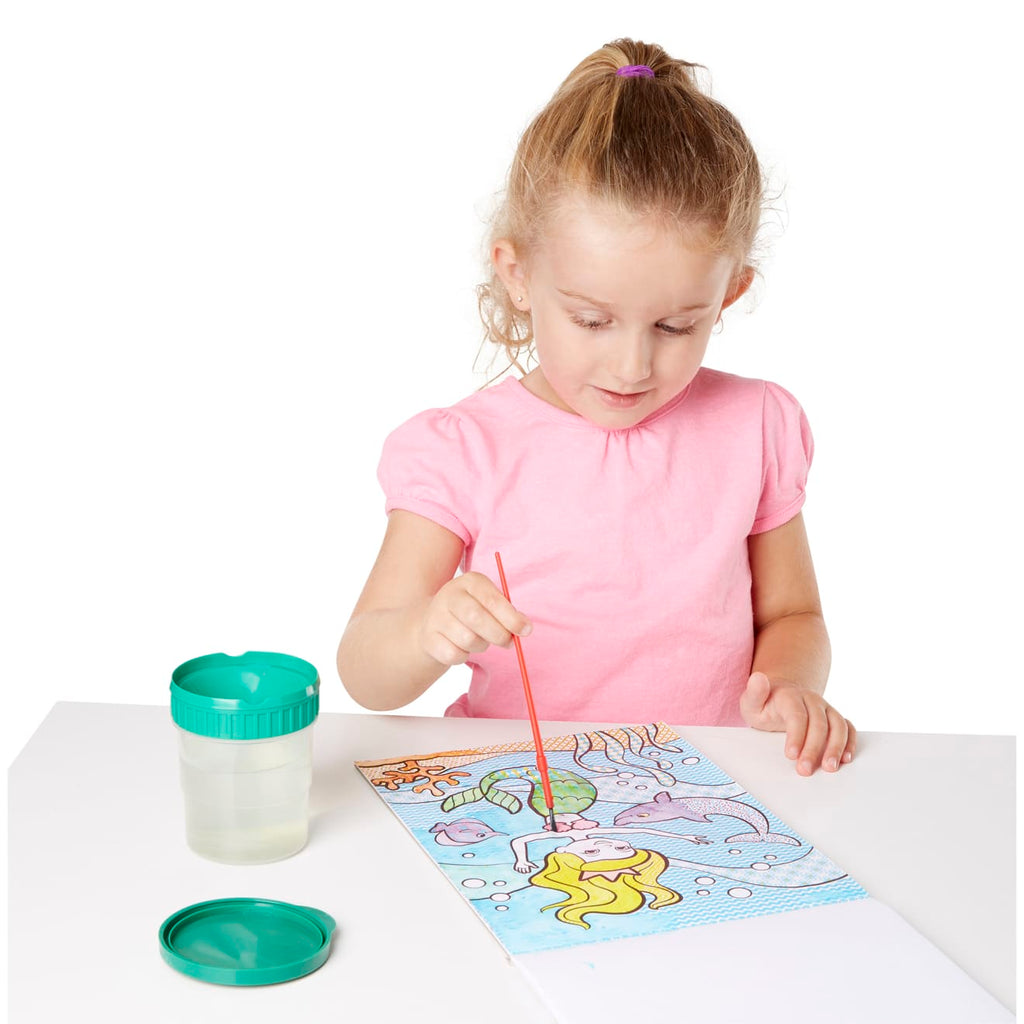 My First Paint With Water Kids' Art Pad With Paintbrush - Cheerleaders, Flowers, Fairies, and More