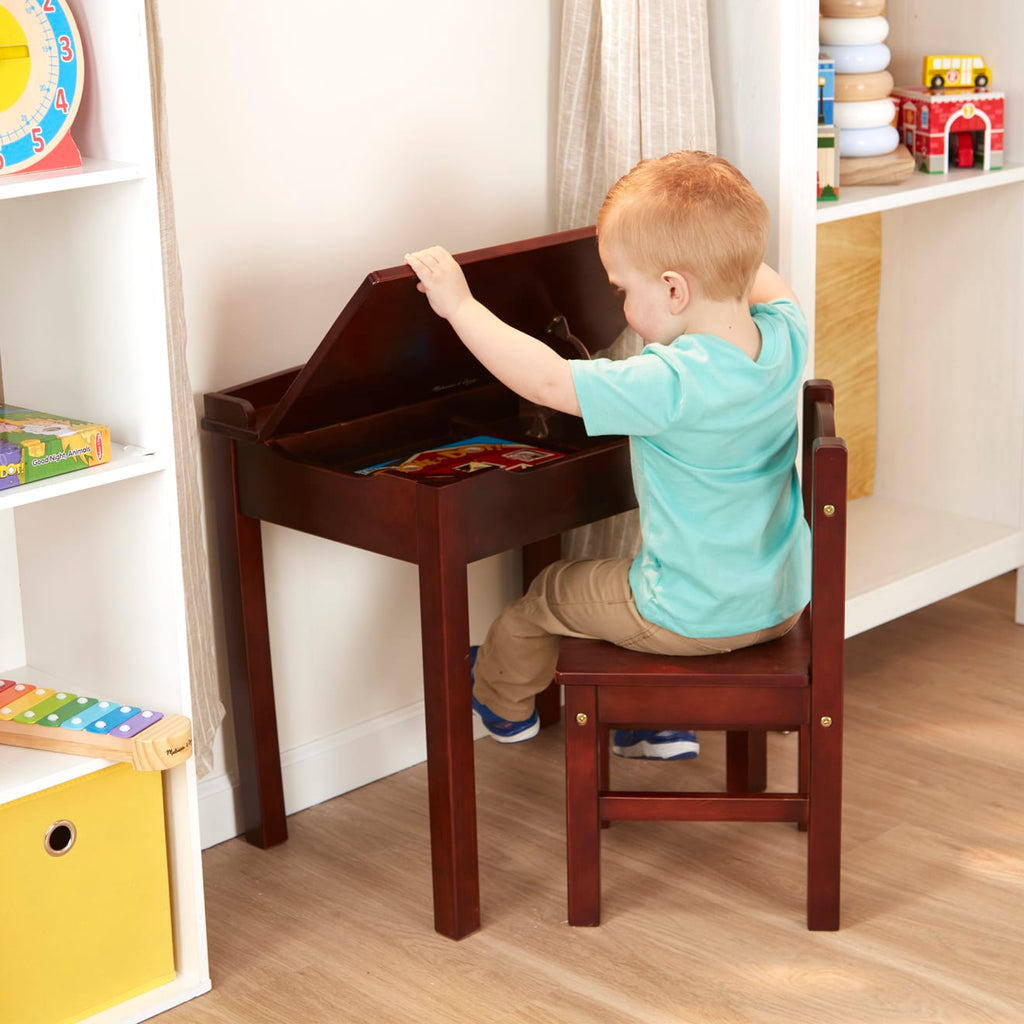 Child's Lift-Top Desk & Chair - Espresso