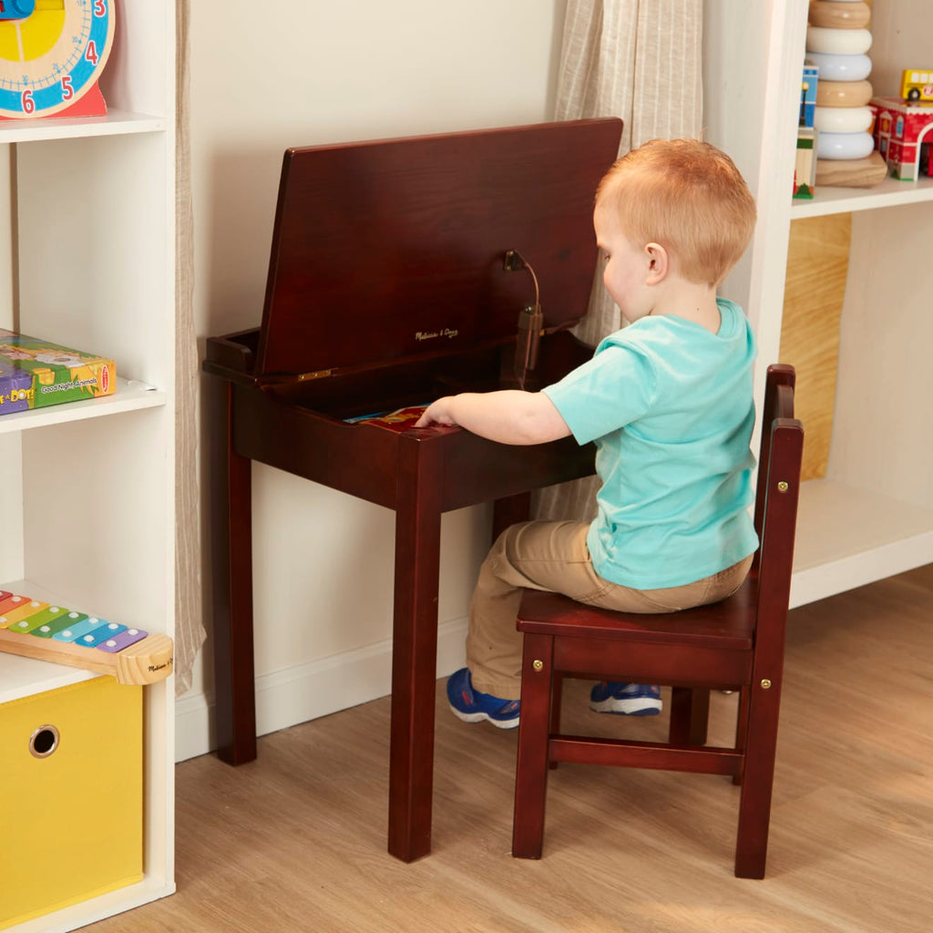 Child's Lift-Top Desk & Chair - Espresso