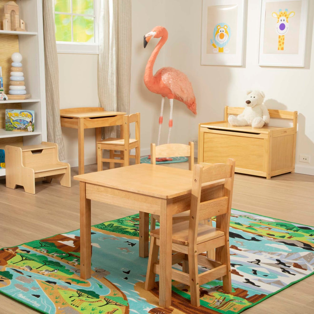 Wooden Table & Chairs - Natural