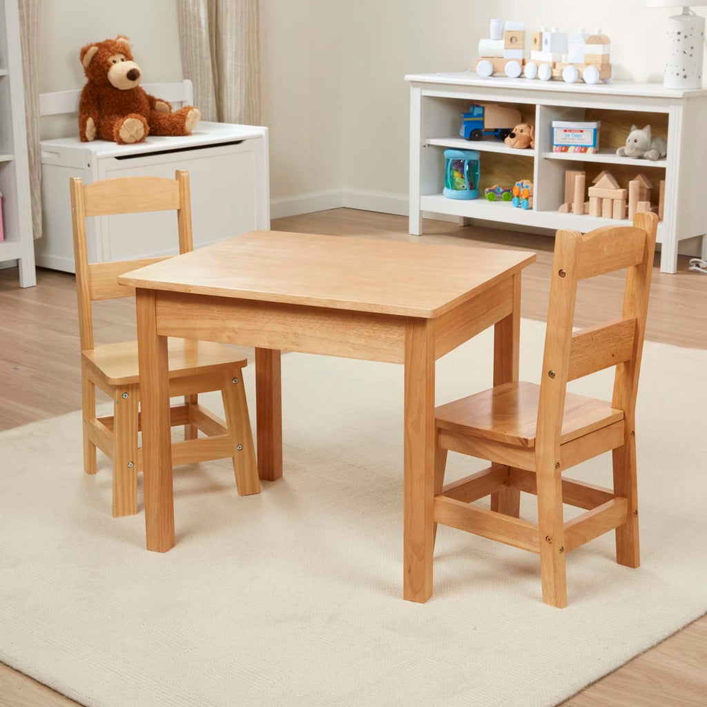 Wooden Table & Chairs - Natural