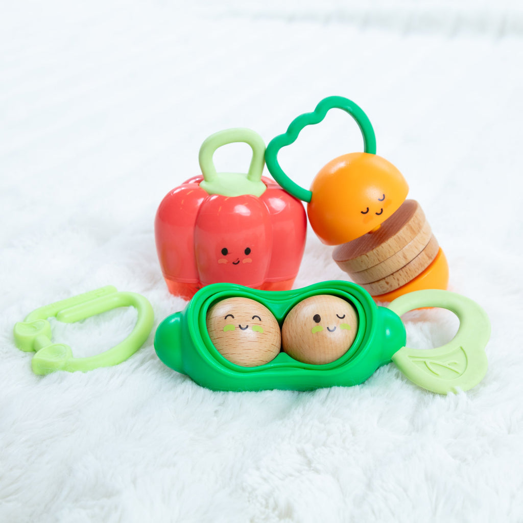 Farmers Market Veggie Rattles Trio