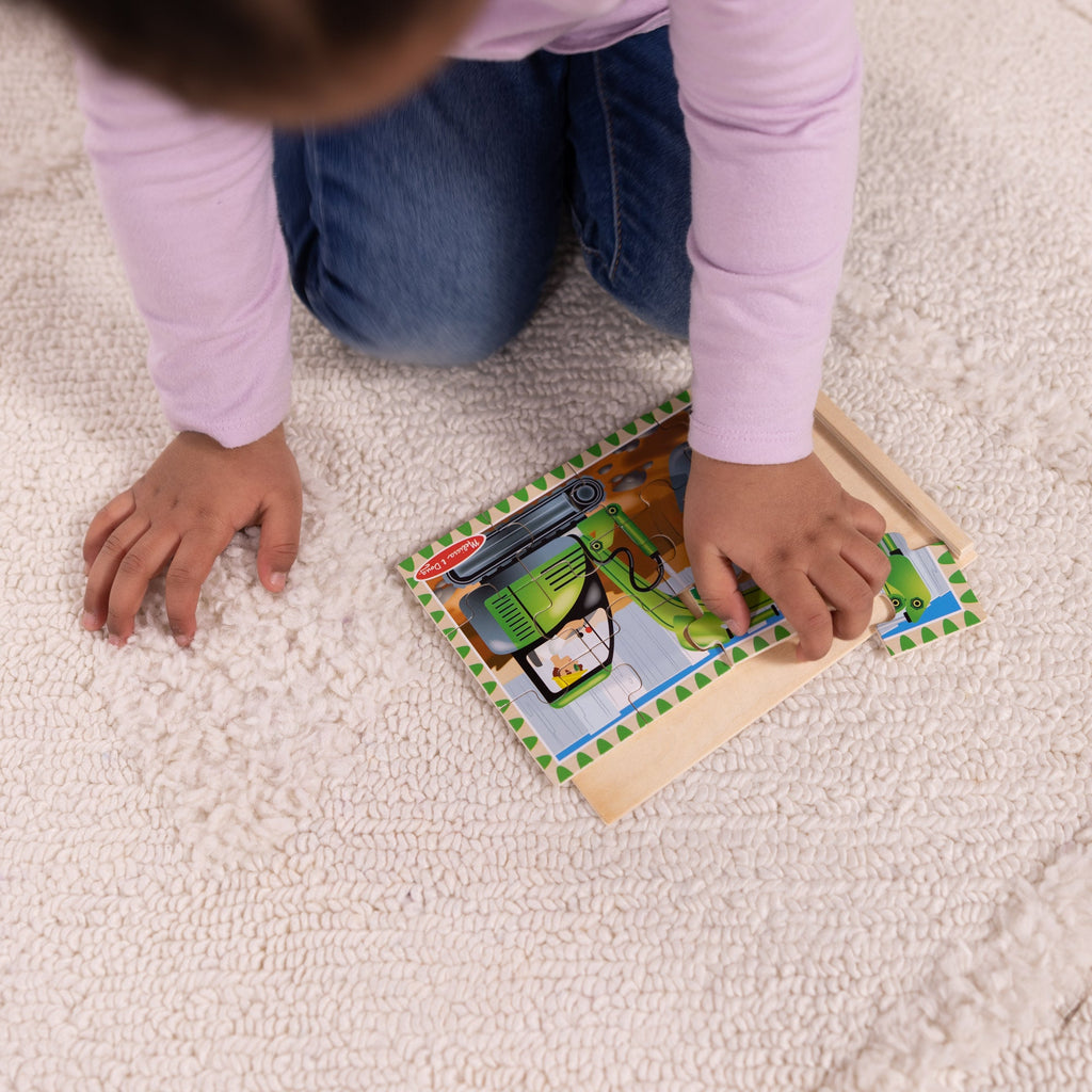 Wooden Jigsaw Puzzles in a Box - Construction