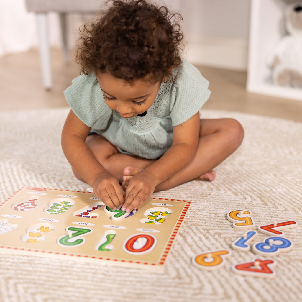 Lift & See Numbers Peg Puzzle - 10 Pieces