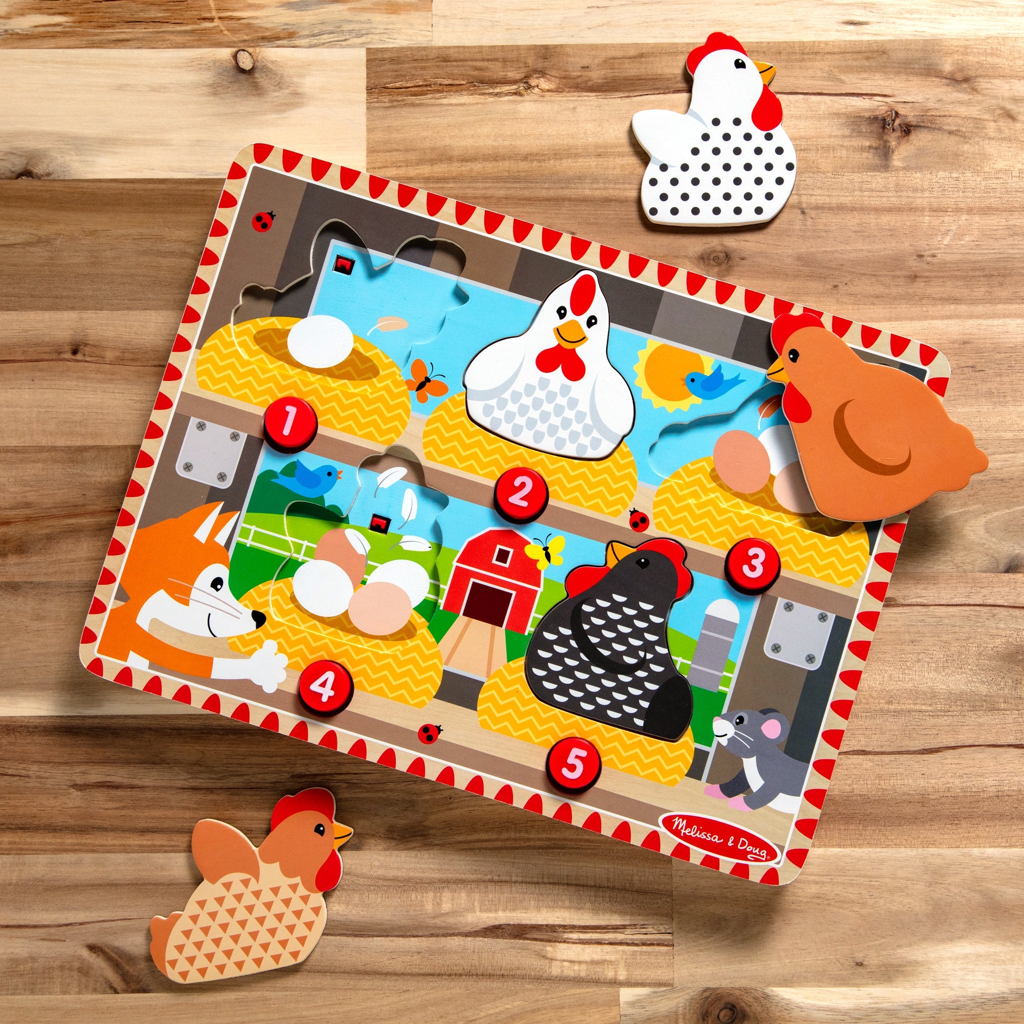 Happy Hens Push to Pop Puzzle
